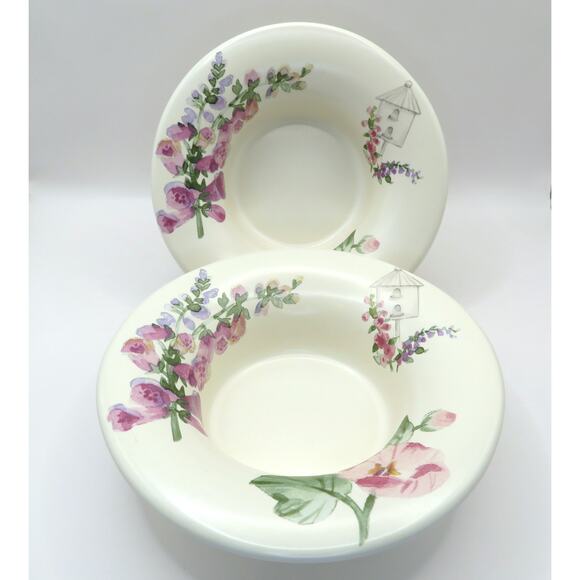 Pfaltzgraff Cape May Stoneware Pillar Solitude Candle Holder Birdhouse Set of 2 - Picture 5 of 13